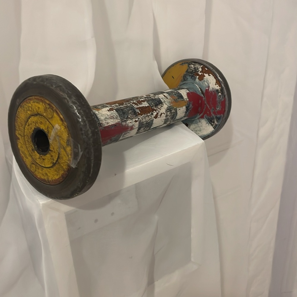 Vintage up-cycled Spool from Lowell, MA Mills. Great historical decor piece.